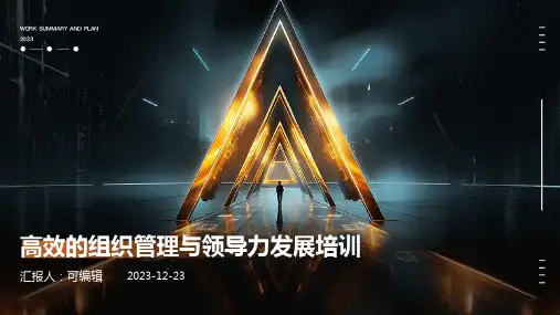 高效的组织管理与领导力发展培训ppt