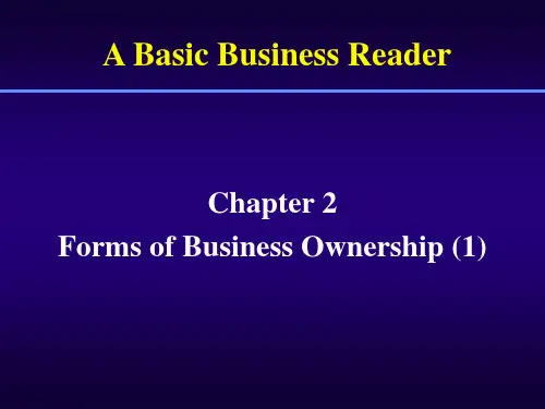 商学导论Chapter(1)