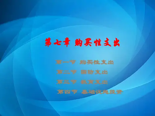 财政学课件    第七章  购买性支出