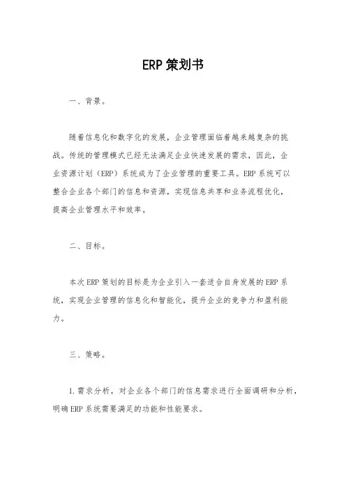 ERP策划书