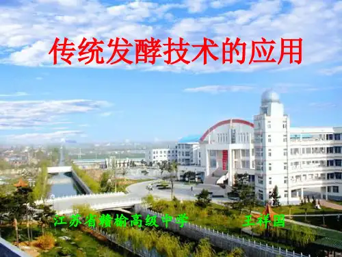 高中生物选修一专题《传统发酵技术的应用》优质课件(共26页)