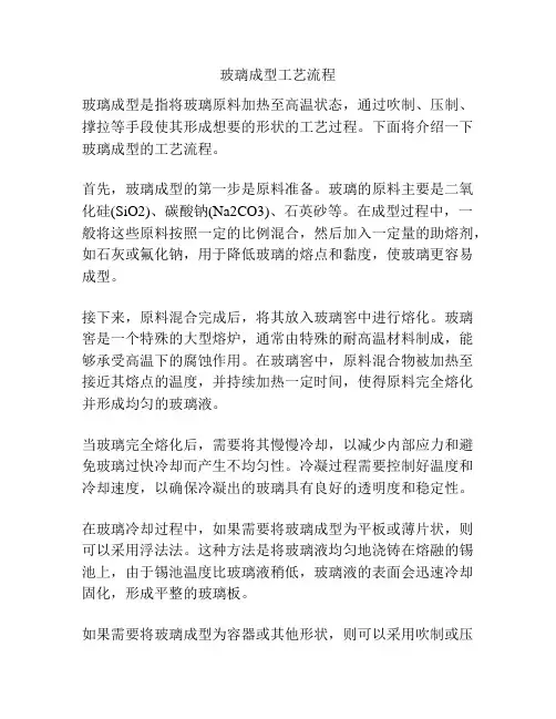 玻璃成型工艺流程