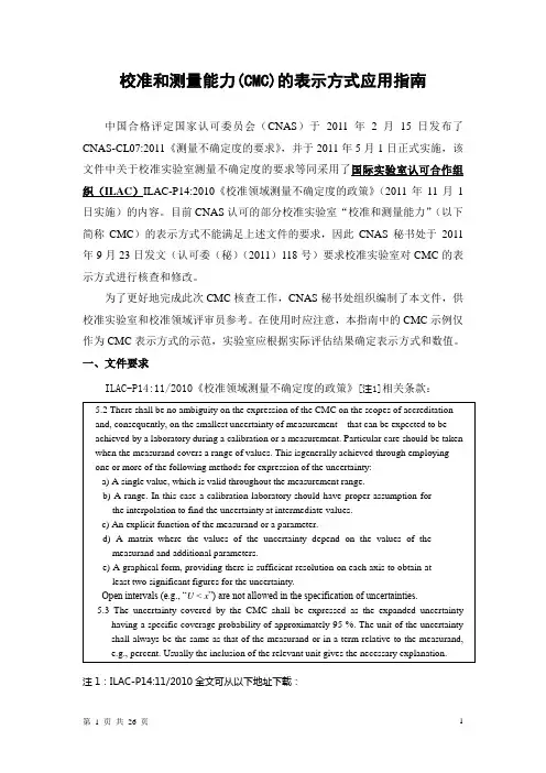 CMC表示指南
