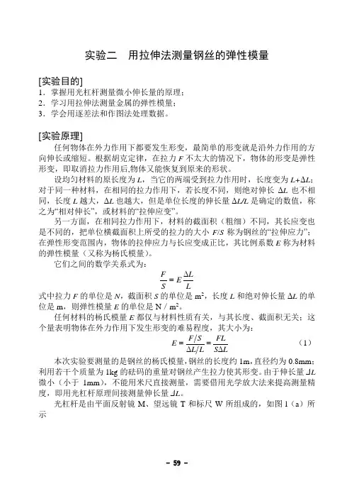 实验2 杨氏模量