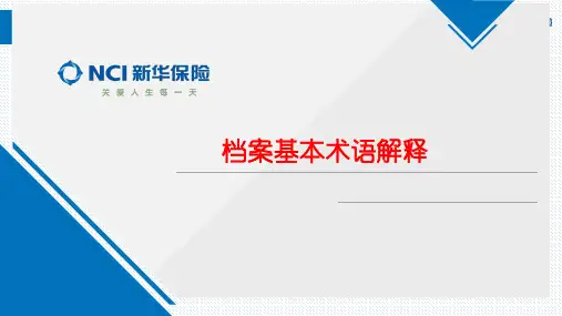 档案基本术语解释