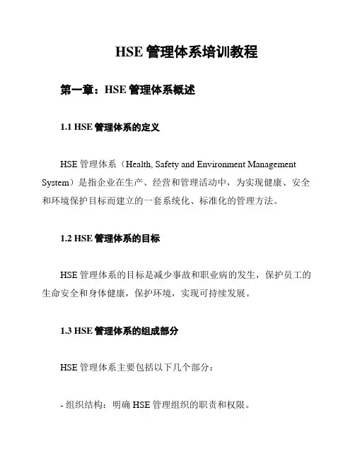 HSE管理体系培训教程