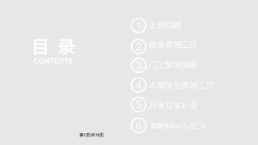 学校周工作例会PPT课件