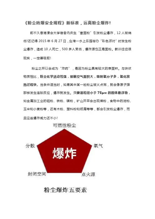 2018新版《粉尘防爆安全规程》变化对比