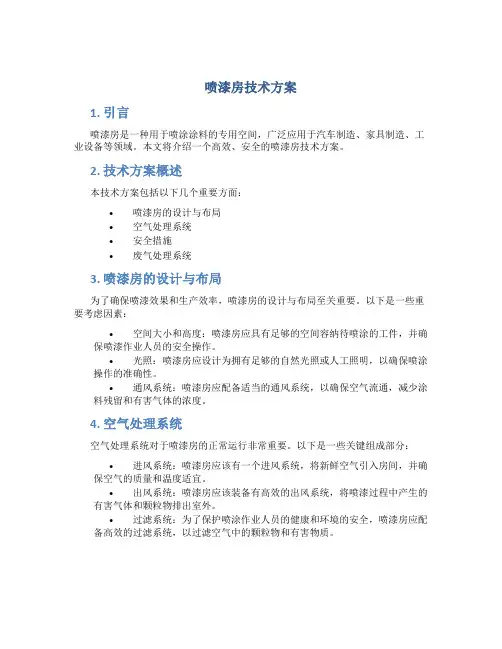 喷漆房技术方案