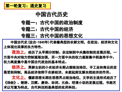 第一轮复习第1课古代中国经济