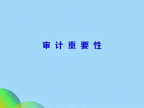 审计重要性PPT(共27张PPT)