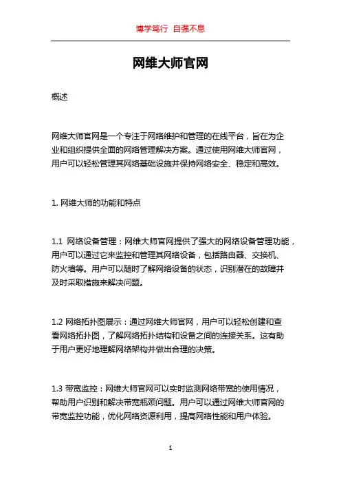 网维大师官网