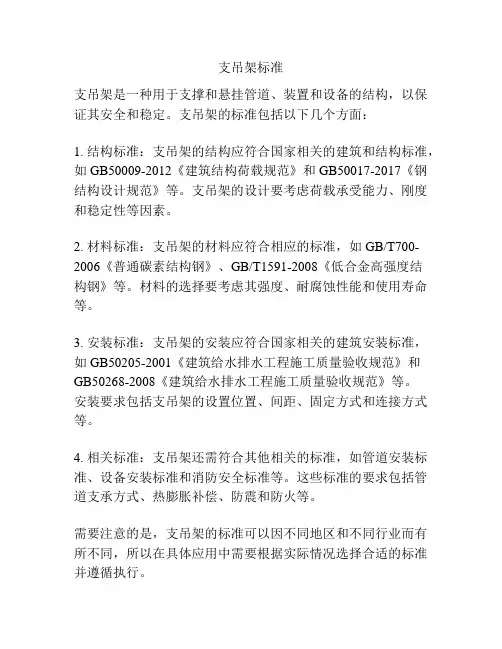 支吊架标准