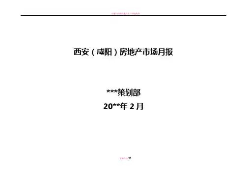 房地产市场月报及项目月报