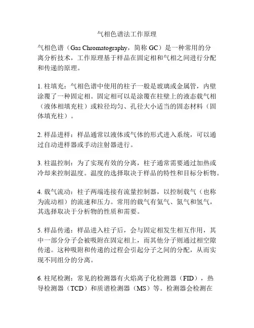 气相色谱法工作原理