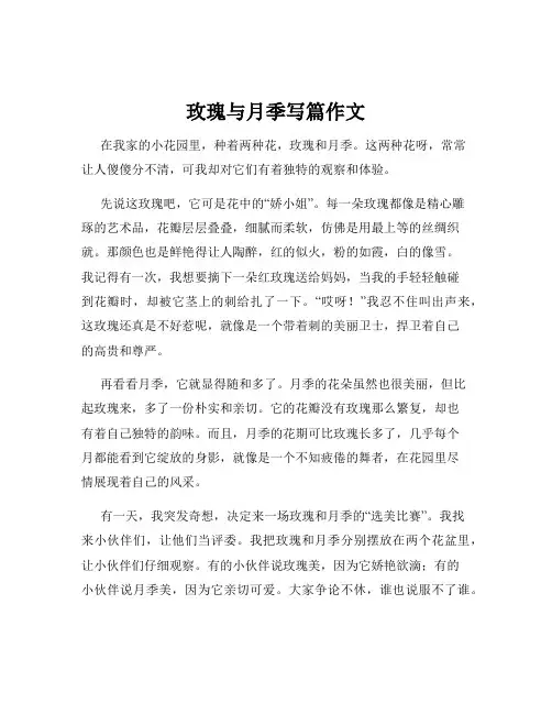 玫瑰与月季写篇作文