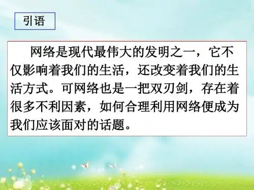 部编人教版《道德与法治》八年级上册2.2《合理利用网络》课件(共29张PPT)