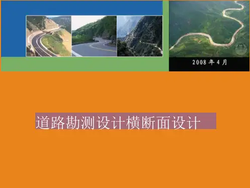 道路勘测设计—横断面设计