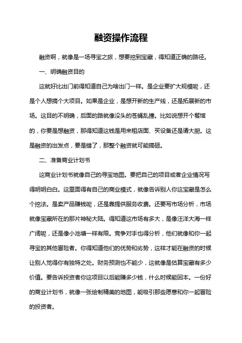 融资操作流程
