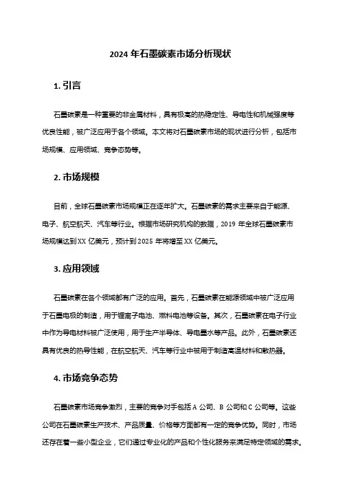2024年石墨碳素市场分析现状