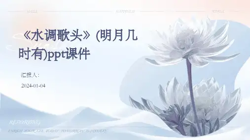 《水调歌头》(明月几时有)ppt课件