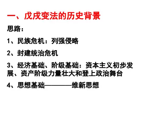 高二历史戊戌变法