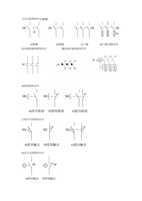 低压电器图形符号及文字符号总结