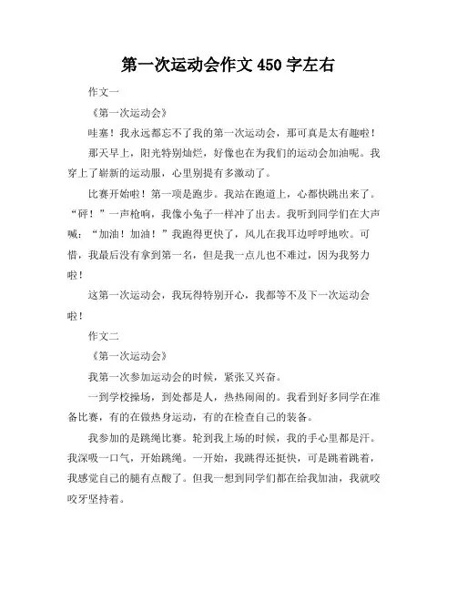 第一次运动会作文450字左右