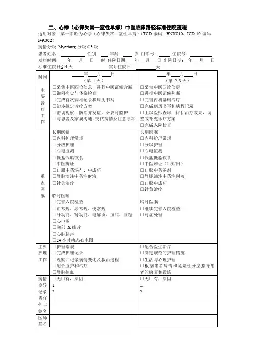 心悸(心律失常