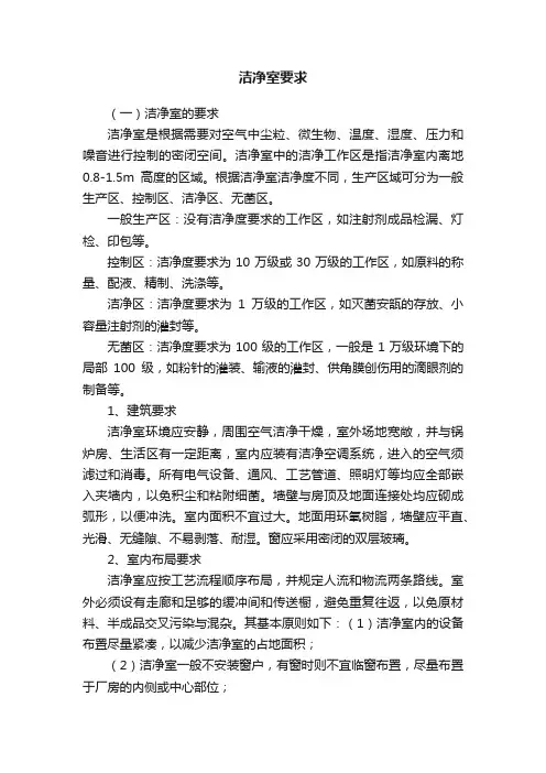 洁净室要求