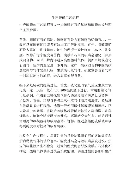 生产硫磺工艺流程