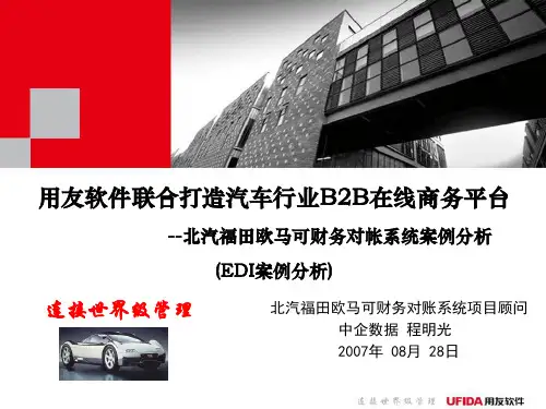 U8erp案例——汽配口碑客户案例集(北汽福田EDI案例)