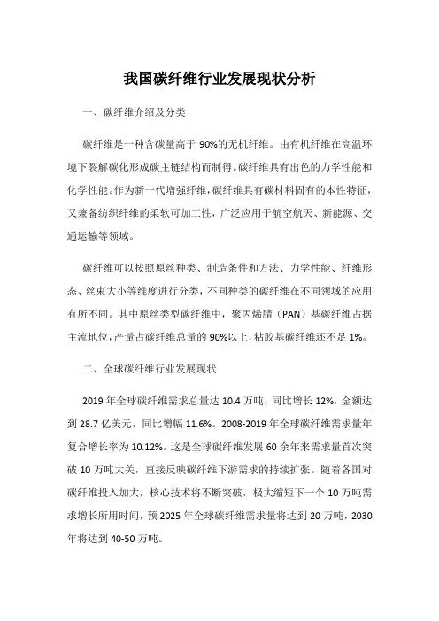 我国碳纤维行业发展现状分析