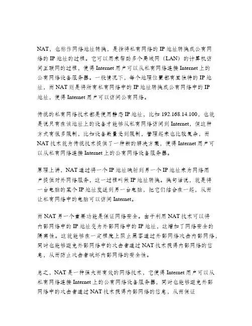 nat名词解释