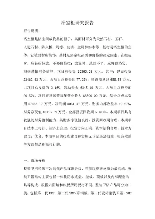 浴室柜研究报告