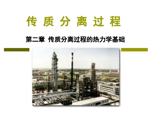 天津大学化工传质分离资料第2章传质分离过程的热力学基础