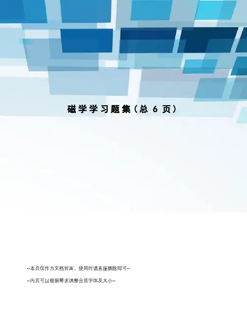 磁学学习题集