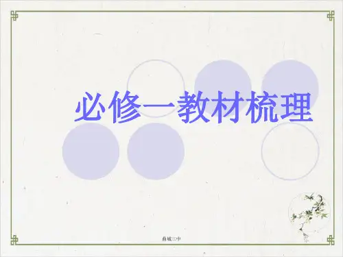 高中语文必修一教材梳理——文言文PPT实用课件 人教课标版