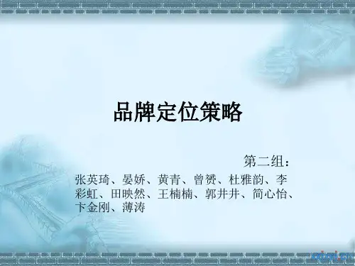 品牌定位策略经典案例
