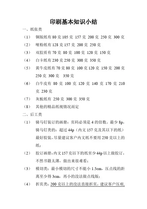 印刷常识