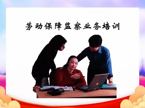 劳动保障监察业务培训完整PPT
