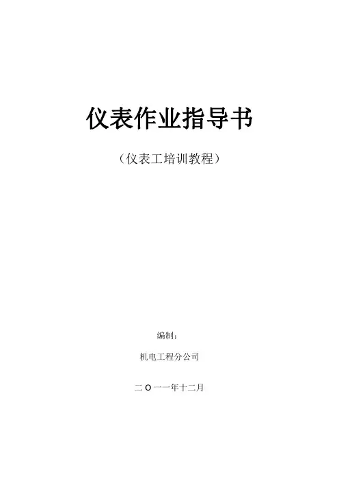 仪表作业指导书