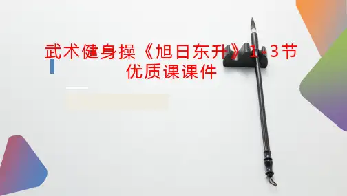 人教版小学体育水平一《武术健身操旭日东升1-3节》优质课PPT课件2套优选全文