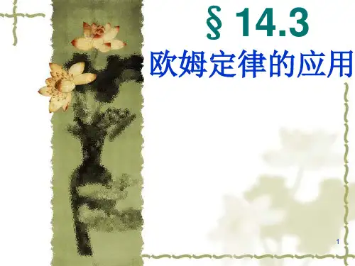 沪粤物理九年级上册第十四章3欧姆定律复习课(共15张PPT)