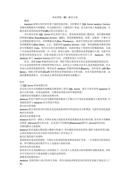商业智能(BI)解决方案