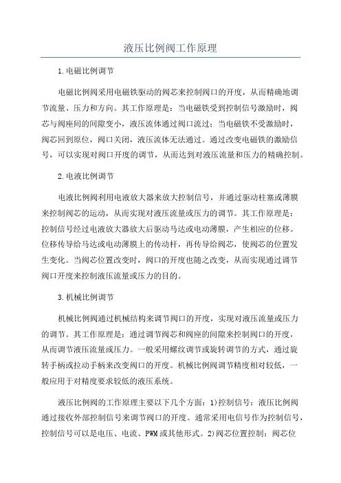 液压比例阀工作原理