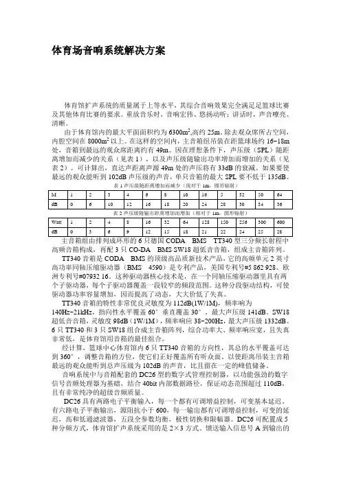 体育场音响系统解决方案