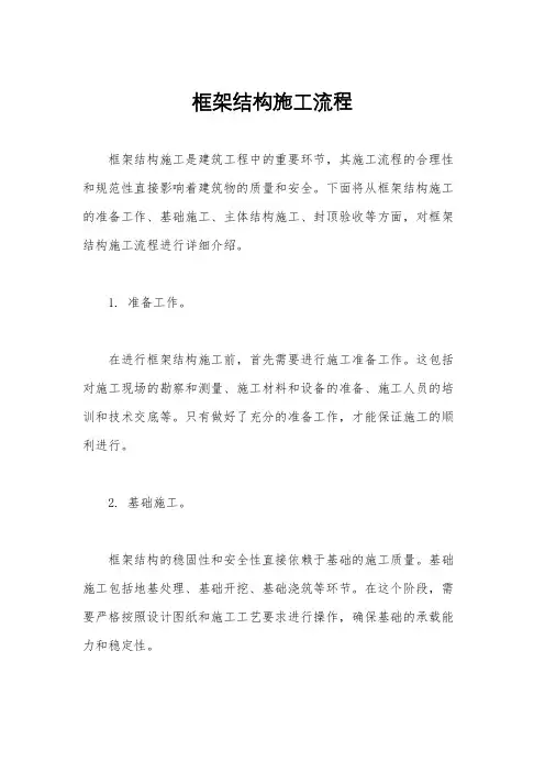 框架结构施工流程