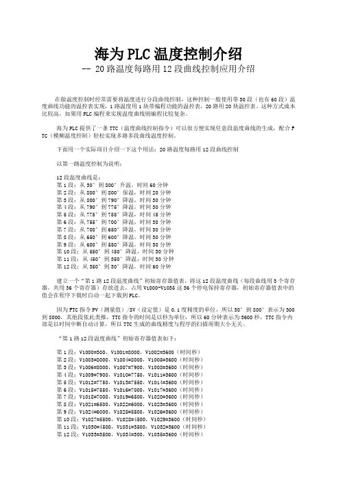 国产 海为PLC温度控制应用实例