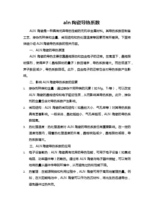 aln陶瓷导热系数